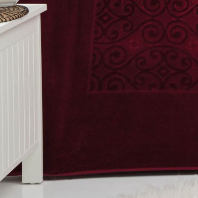 Простынь велюр/махра Belizza Hanzade Бордо 200x220 см., 550 г/м2 76121 фото