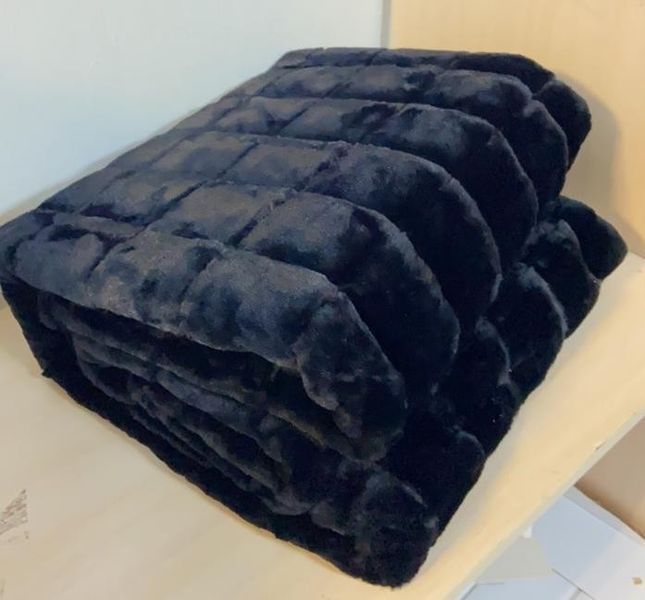Плед - покривало Merinos 230x250 см з наволочками чорне 192236 фото