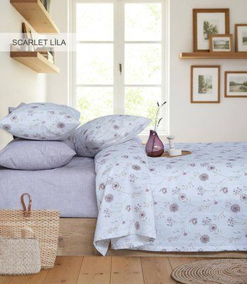 Летний комплект постельного белья Istanbul Scarlet Lila с пике евро fc35785 фото