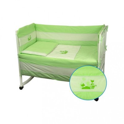 Спальный комплект для детской кроватки Руно "Котята" салатовый 62677 фото