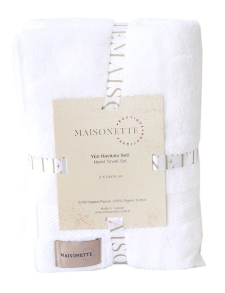 Набор полотенец Maisonette Elegance белый 700 г/м2 из 2-х шт. 51х76 см 194372 фото