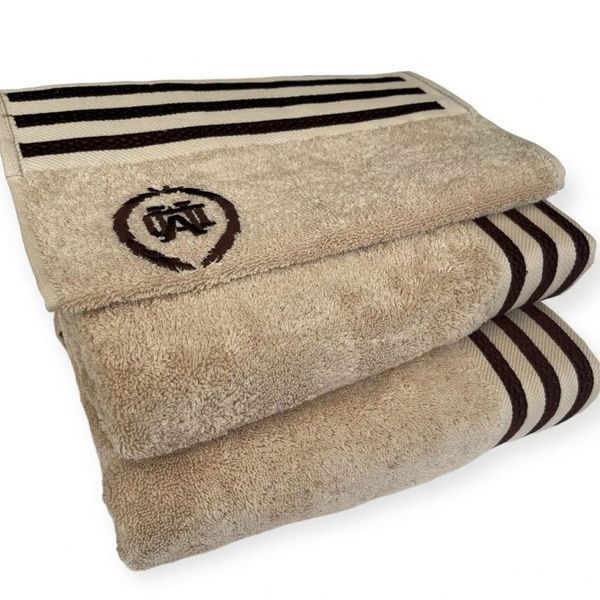 Набір рушників Maison D'or Delon Beige з 3-х штук 30x50 см + 50x100 см + 70x140 см 201328 фото