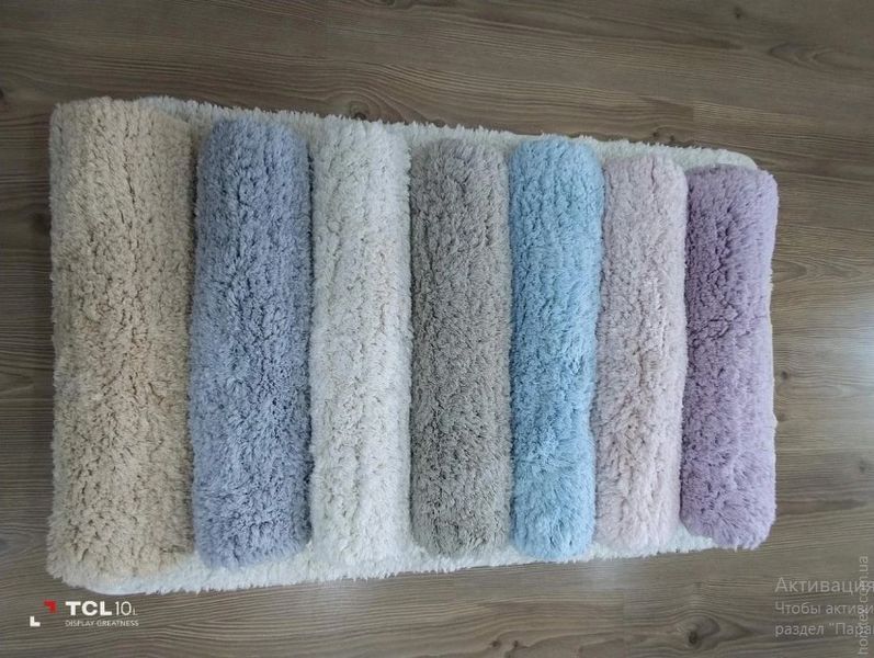 Набор ковриков Zeron Tafting 50x60 см, 60x100 см, бордовый. 118764 фото