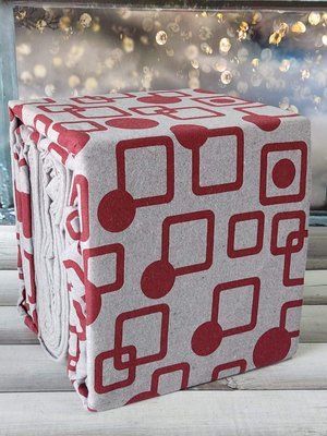 Постільна білизна Cotton Collection Червоний квадрат полуторне 175615 фото