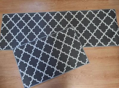 Набір килимків Homytex з 2-х штук 50x80+50x150 см, сірий 160791 фото