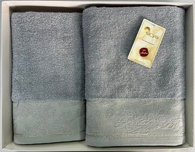 Набір рушників Arya Sena світло-блакитний 50х90 см + 70x140 см 129206 фото