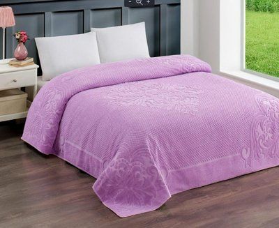 Махрове простирадло Zeron 200х220 см лілове 209081 фото