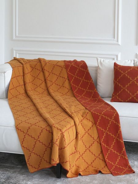 Плед La Modno Diamond Orange-Mustard 150x200 см 115751 фото