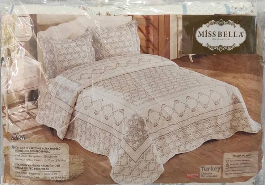 Покрывало стеганое Miss Bella Lisa 250x260 см с наволочками 124494 фото