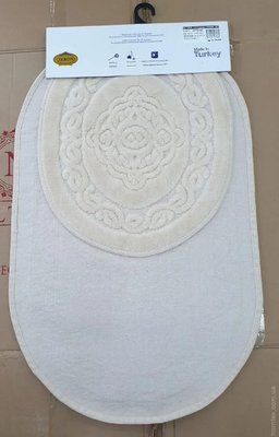 Набір килимків для ванної кімнати Zeron Cotton Mat 50x60 см + 60x100 см, пісочний. 118720 фото