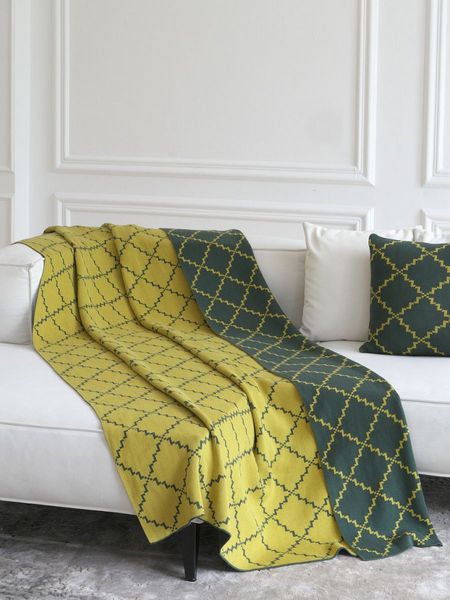 Плед La Modno Diamond Green-Yellow 150x200 см 115750 фото