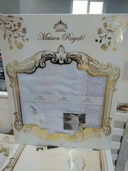 Скатертина прямокутна К.D.К. 160х220 Beyaz 74266 фото