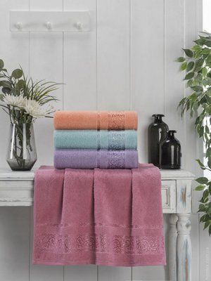 Набор махровых полотенец Zeron SARMASIK DESEN 100x150 см из 4 шт. 450 г/м2 107034 фото