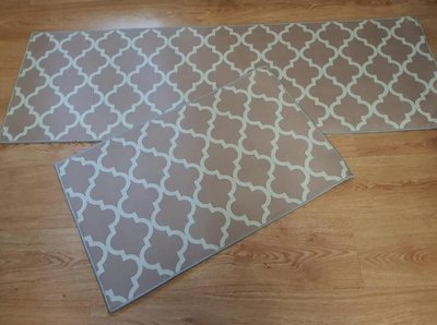 Набір килимків Homytex з 2-х штук 50x80+50x150 см, бежево-пудровий 160793 фото