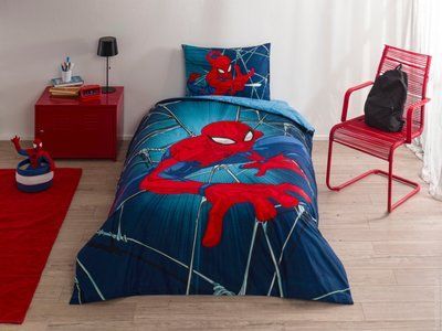 Постельное белье TAC Ranforce Disney Spiderman Rise детское с простыней на резинке 205107 фото
