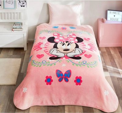 Плед дитячий Tac Disney Minnie Mouse Pink Garden 160x220 см 183069 фото