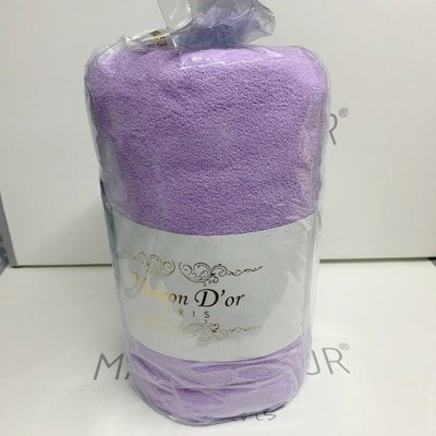 Махровая простыня на резинке Maison D'or lilac 180x200 см с наволочками 70316 фото