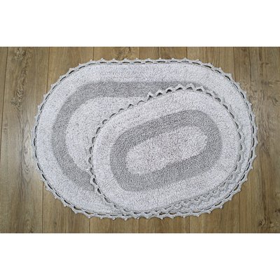 Набір килимків для ванної Irya Vermont a.gri світло-сірий 40x60 см + 60x100 см 80608 фото