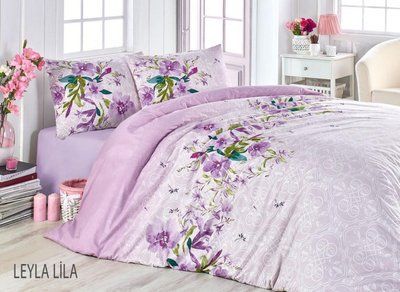 Постільна білизна Handy Ranforce Leyla Lila євро  115387 фото