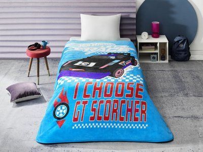 Плед дитячий Tac Disney Hot Wheels Lets Race 160x220 см 202205	 фото