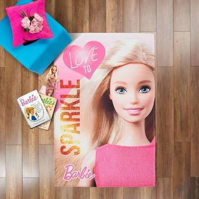 Коврик в детскую комнату TAC Barbie Sparkle 120x180 см 69610 фото