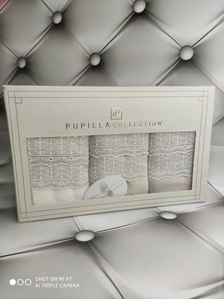 Набор махровых полотенец Pupilla из 3-х штук 30x50 см, модель 9 118627 фото