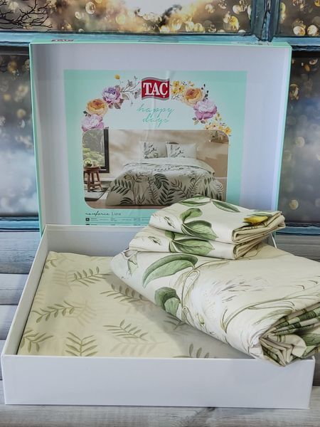 Постельное белье TAC Ranforce Liana bej евро 124455 фото
