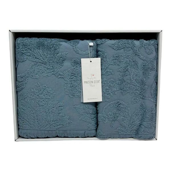 Набор полотенец Maison D'or SANDA BLUE 50x100 см + 85x150 см 122722 фото