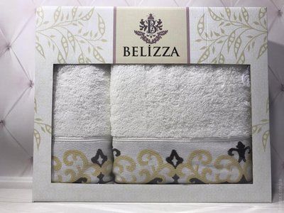 Набір махрових рушників Belizza з 2 штук 50x90 см+70x140 см модель 34 94439 фото