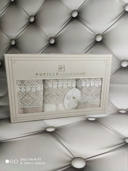 Набор махровых полотенец Pupilla из 3-х штук 30x50 см, модель 8 118626 фото