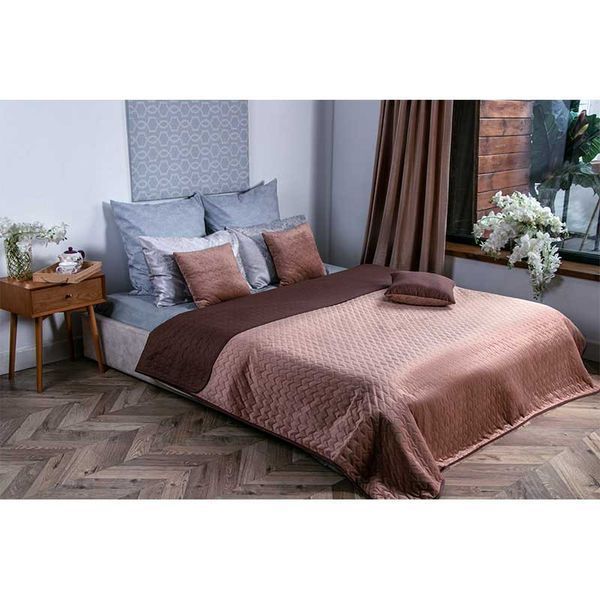 Декоративное покрывало Руно VeLour 150x220 см Cappuccino 116668 фото