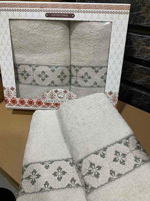 Набір махрових рушників Gold Soft Life з 2-х штук 50х90 см + 70х140 см, модель 1 176144 фото