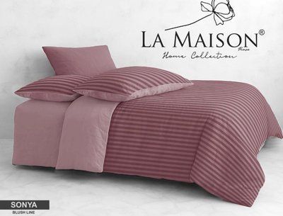 Постельное белье La Maison вареный хлопок Sonya blush line евро 210812 фото