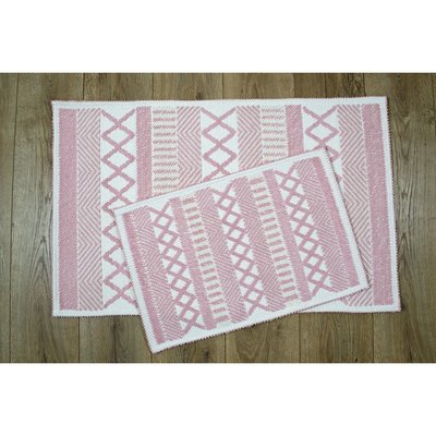 Набір килимків для ванної Irya Kitaro pudra пудра 40x60 см + 60x100 см 80597 фото