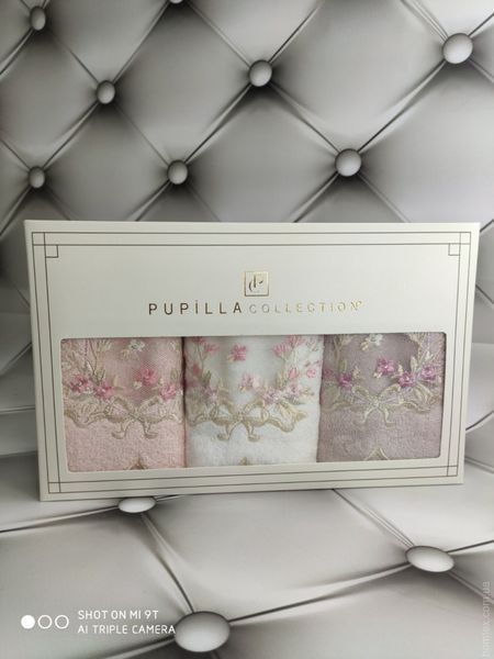 Набор махровых полотенец Pupilla из 3-х штук 30x50 см, модель 7 118625 фото