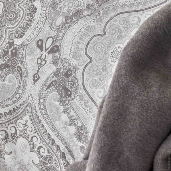 Набор постельное белье с пледом Karaca Home - Arlen gri серый евро 111914 фото