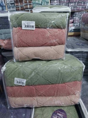 Набор махровых полотенец Cestepe Micro Cotton Premium из 3 штук 50х90 см, модель 1 125184 фото