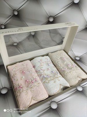 Набор махровых полотенец Pupilla из 3-х штук 30x50 см, модель 6 118624 фото