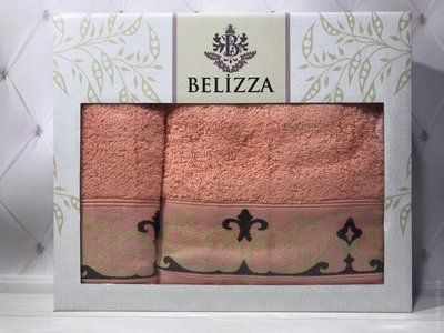 Набір махрових рушників Belizza з 2 штук 50x90 см+70x140 см модель 32 94437 фото