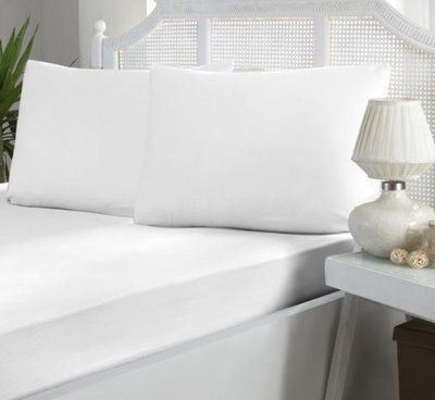Простирадло сатинова на гумці First choice white 180x200+30 см з наволочками 202620 фото