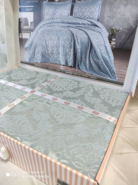 Покрывало жаккардовое Karina Homme Meltem maldiv 250x260 см 114692 фото