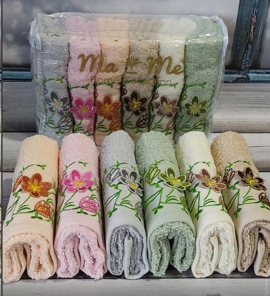 Набор махровых полотенец Ma Me Cotton V7 из 6 штук 30х50 см 123589 фото