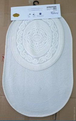 Набор ковриков Zeron Cotton 50x60 см + 60x100 см, кремовый. 118714 фото