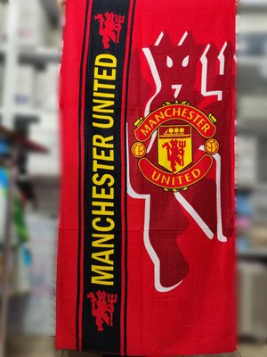 Пляжное полотенце Махра/велюр 75х150 см. футбольный клуб Manchester United 170633 фото