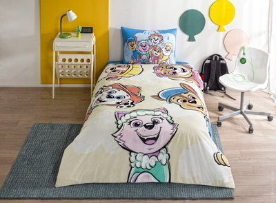 Постельное белье TAC Ranforce Disney Paw Patrol Cloud детское с простыней на резинке 205112 фото