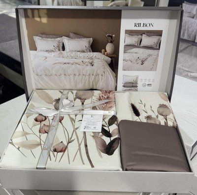 Постільна білизна First Choice 3D Satin Rilbon євро 217421 фото