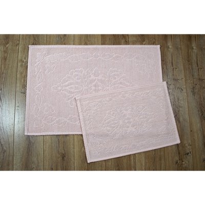 Набір килимків для ванної Irya Carissa pudra пудра 40x60 см + 60x100 см 80582 фото