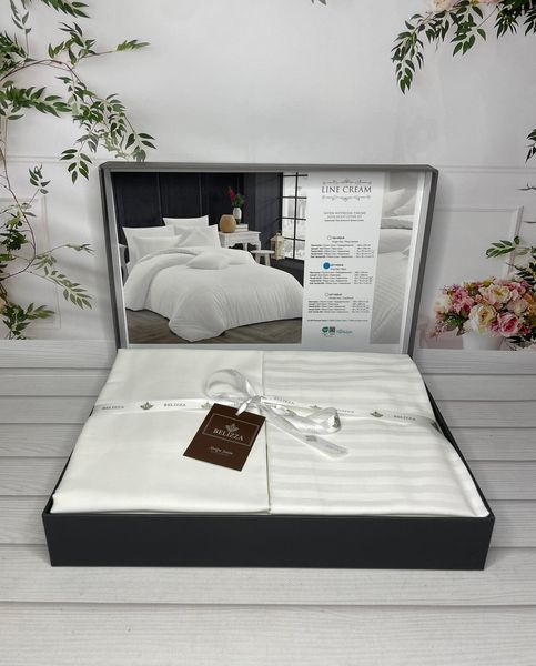 Постільна білизна Belizza Line Cream сатин євро 212295 фото