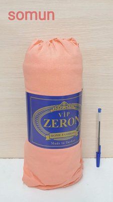 Простирадло на резинці трикотажне Zeron 160x200+25 см персикова 78381 фото