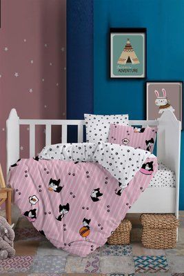 Постільна білизна Altinbasak Cute cats для новонароджених 211203 фото